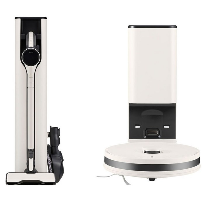 LG전자 코드제로 오브제컬렉션 무선청소기 A9S + 로봇청소기 R5 세트 AX958BWE-R 방문설치, 카밍베이지(무선청소기), 카밍베이지(로봇청소기), AX958BWE-R