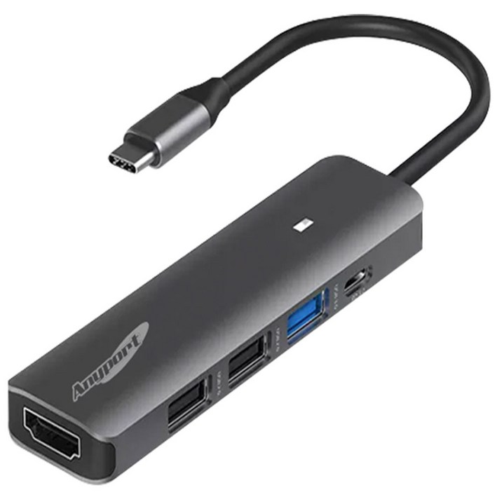 애니포트 5포트 C타입 맥북 삼성 덱스 미러링 멀티포트 USB 허브 APTC51PH, 혼합색상, 1개 애니포트 5포트 C타입 맥북 삼성 덱스 미러링 멀티포트 USB 허브 APTC51PH, 혼합색상, 1개