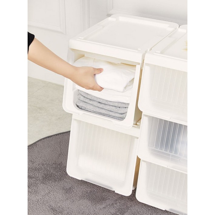 올유리빙 슬라이딩 리빙박스 높은형 투명창