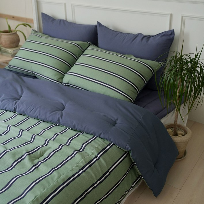 플로라침구 러닝소프트 세미마이크로 먼지없는 차렵이불  패드  베개커버 세트