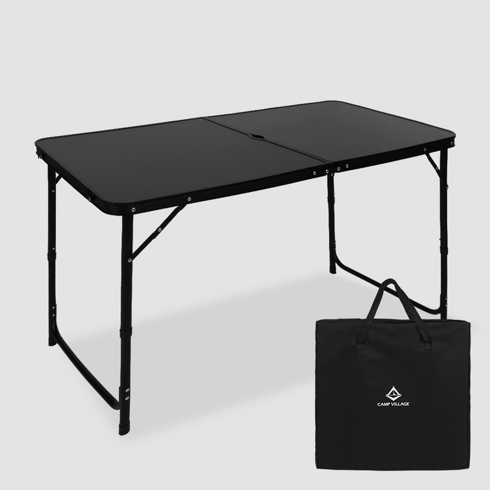 캠프빌리지 3단 높이조절 폴딩 캠핑 테이블