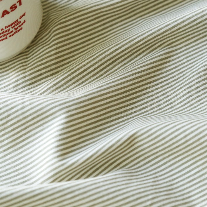 까사베르데 천팜 대폭 20수 선염면 브랜디 스트라이프 원단 1마 1477