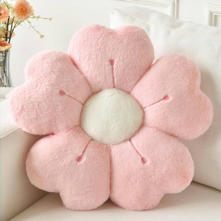 Susielady 꽃 모양 방석 꽃술 쿠션 소파 의자 장식 방석 쿠션
