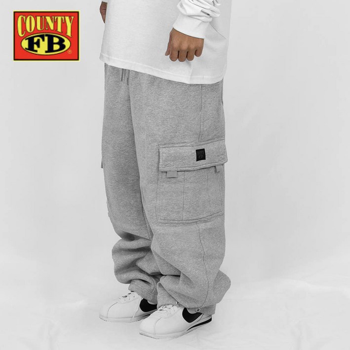 FB COUNTY 헤비웨이트 베기 카고 스웻팬츠 그레이