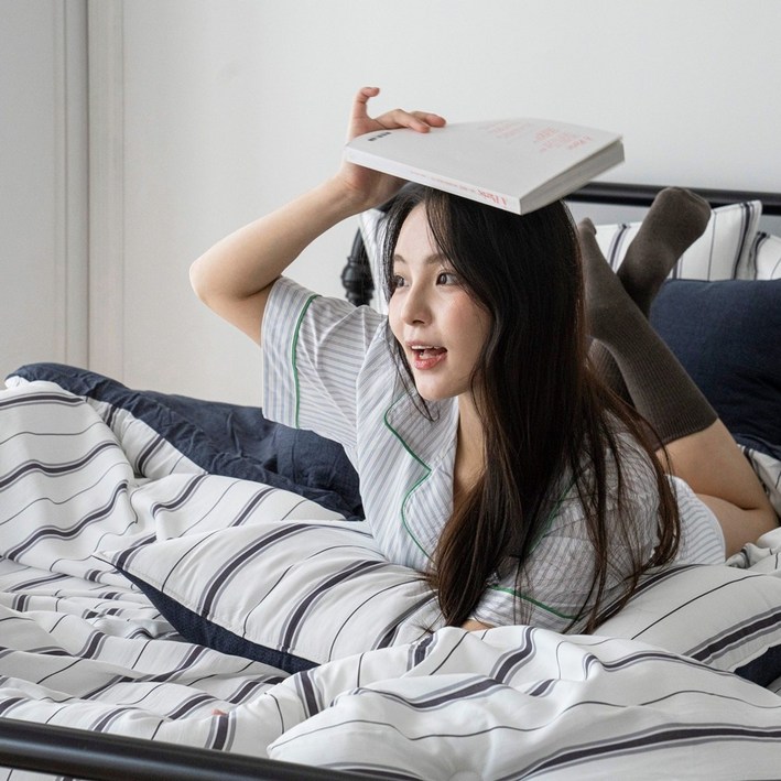 몽쉐어 모달 100 백화점 품질 도시적 감성느낌 차렵이불 이불세트 SS QK