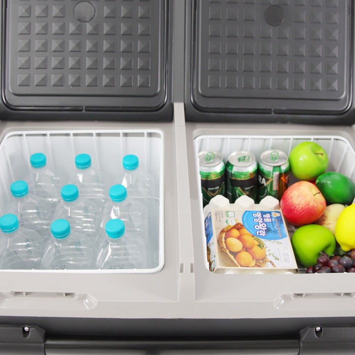 2칸 듀얼 이동식 차량용 냉동고 블루투스탑재 AC전원 시거잭DC전원 TF-75, 1개