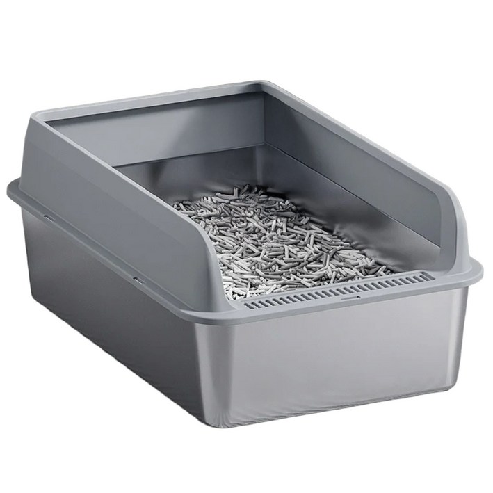 페밀리아 스테인리스 고양이 화장실 XL, 1개, 연그레이