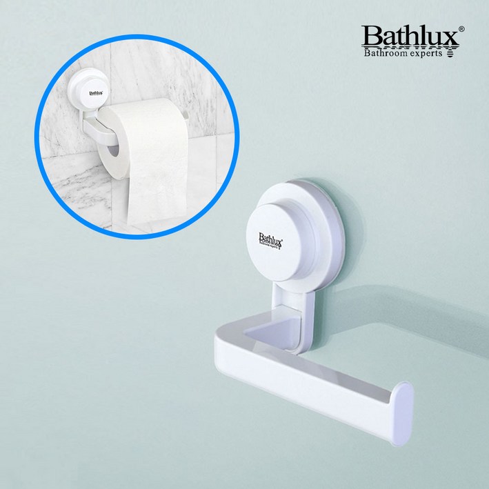 Bathlux 흡착식 휴지걸이 무타공 욕실 용품 두루마리 화장지 거치대, 1개