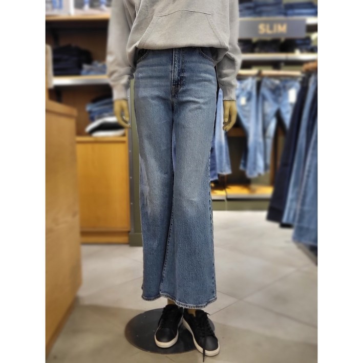 리바이스 여성 립케이지벨 와이드 부츠컷 청바지 사계절 A7503-0009SG
