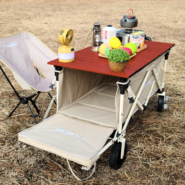 캠프365 파파웨건 스포츠 테이크아웃 전용 롤테이블 캠핑 웨건 상판만웨건아님