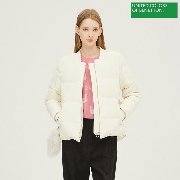 베네통 아울렛 FUR 방울 덕다운 패딩 BAPDB4361_IV 931303