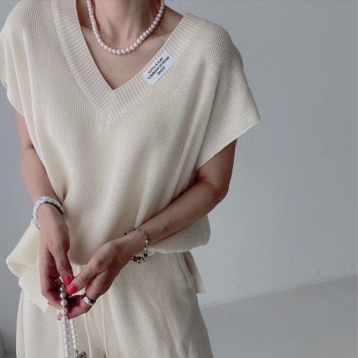 니트반바지세트 여름 셋업 니트 투피스 세트 TS588