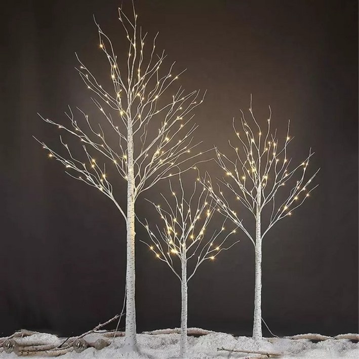 자작나무 LED 크리스마스트리 2종 60cm,120cm 선택 구성 크리스마스트리60cm