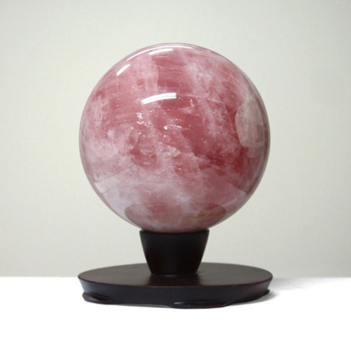 힐링젬 장미수정 로즈쿼츠 원석볼 구슬 원형볼 24B-1491, 단일상품