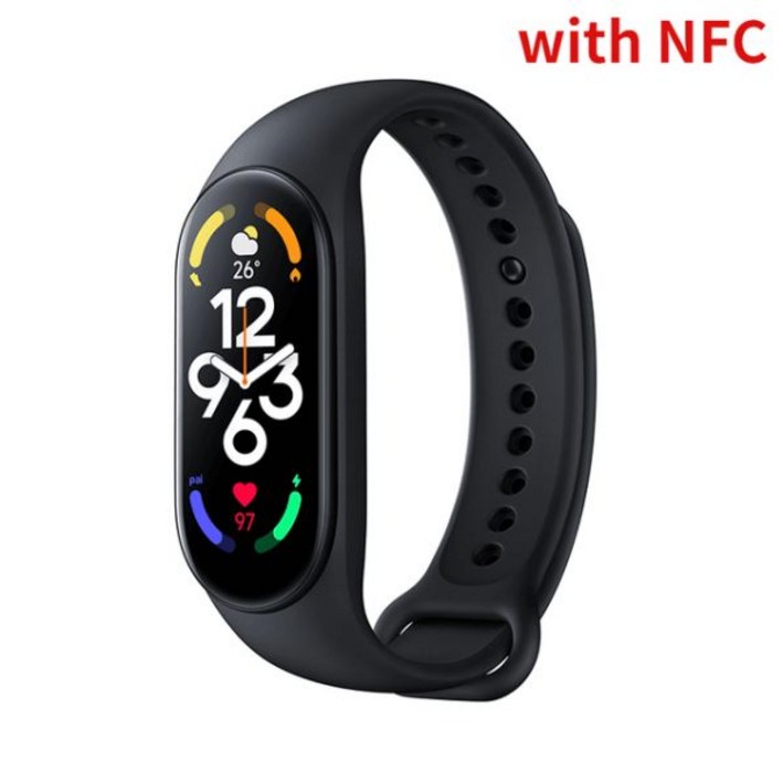 스마트 워치 손목 밴드 샤오미-Mi Band 7 NFC 팔찌 스포츠 스탠다드 에디션 남성과 여성의 방수 심박수 miband7