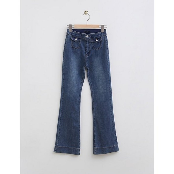 로엠 공식브랜드관 포켓 롱 부츠컷 데님2colors_RMTJD38G12 444476