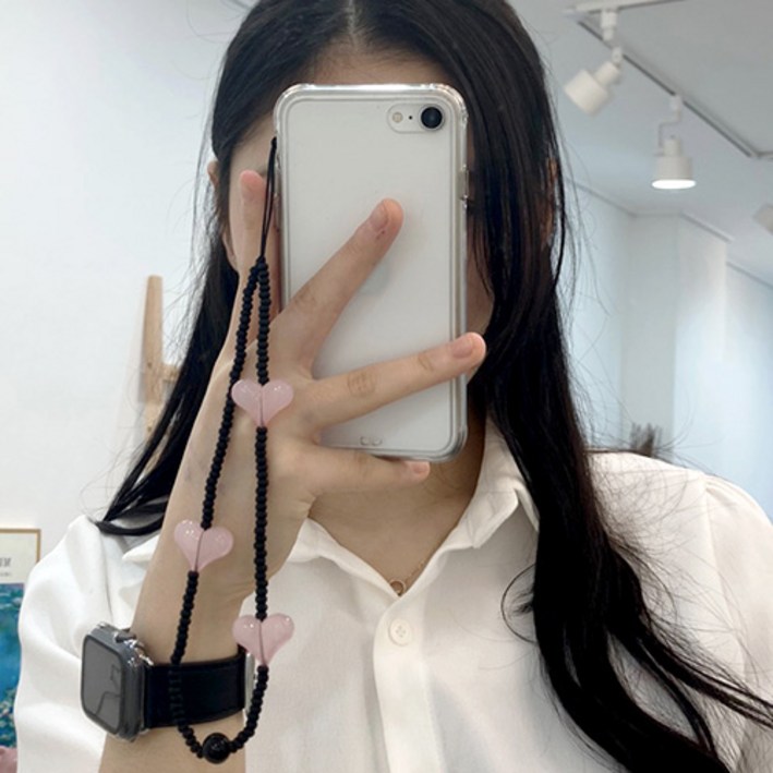 개성이톡톡 REXX 휴대폰 비즈 스트랩 구슬 스트랩, 09.핑크러브, 1개 개성이톡톡 REXX 휴대폰 비즈 스트랩 구슬 스트랩, 09.핑크러브, 1개