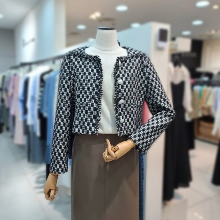 잇미샤 잇미샤  프린지 트위드 자켓(ITO9WJK700)_DG