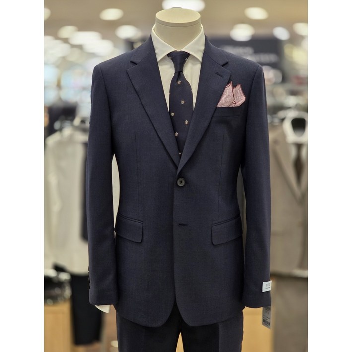 킨록 [무료배송] 네이비 울혼방 스트레치 남성정장 비즈니스 데일리 수트 정장세트 NFJS52