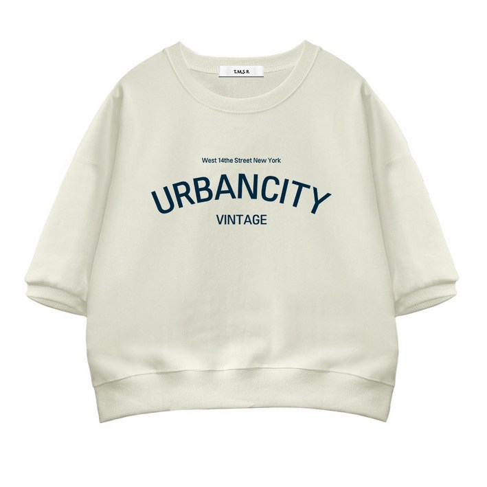 TSF 어반시티 세미크롭 오버핏 반팔 맨투맨