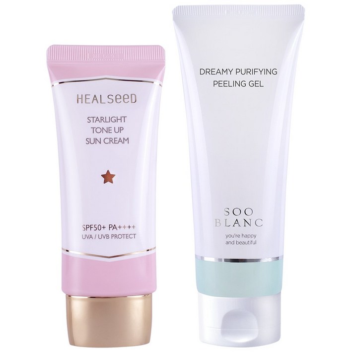 톤업선크림 60ml+수블랑 저자극 각질제거 필링젤 150 ml, 1세트