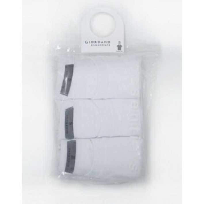 지오다노_평촌점_ 라운드 반팔 면티 3팩 _01243801 (화이트3장)