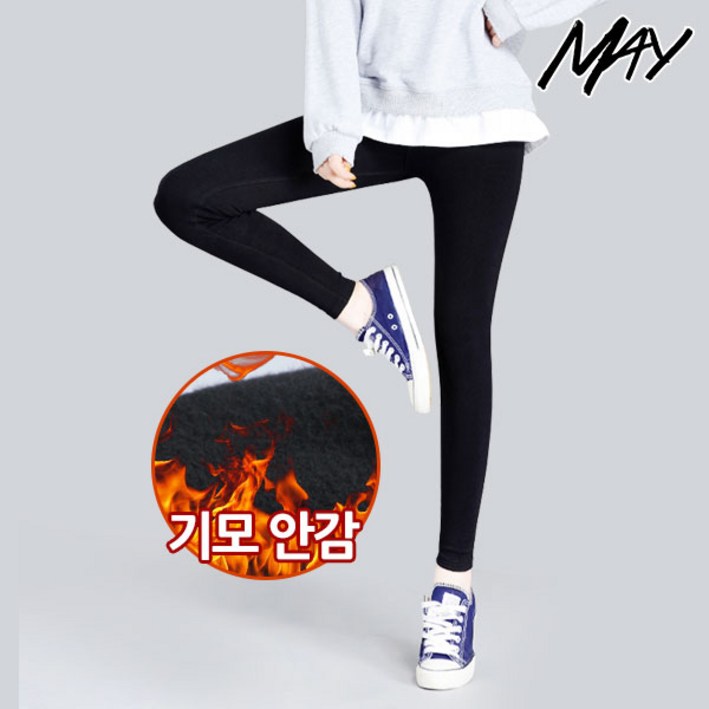메이 여성용 포근한 스포츠 양모 밍크 기모 레깅스 (S~XL)