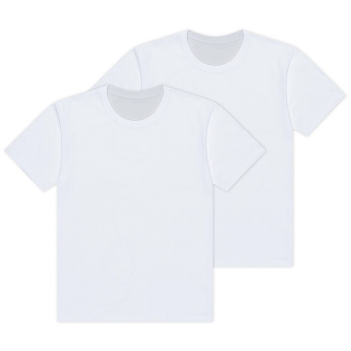 언룩 남녀공용 30수 빅사이즈 무지 라운드 반팔 티셔츠 2XL10XL 2장세트