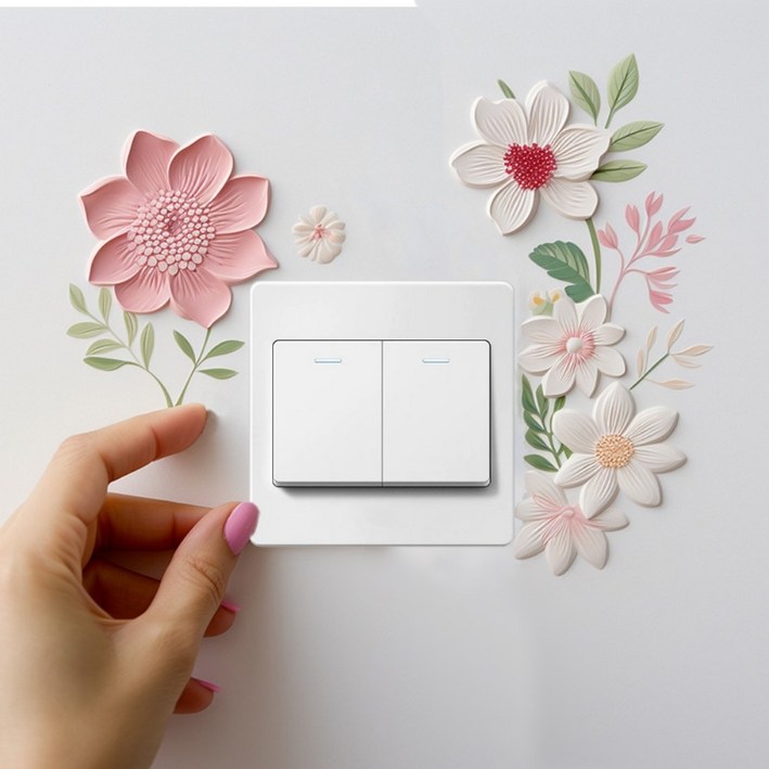 블랙장미 스위치 커버 장식 스티커