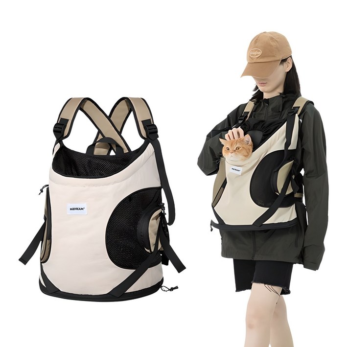 ZOZOFO 반려동물 백팩 프론트백 고양이 강아지 포대기 이동가방 배낭 캐리어-[35*20*36CM]