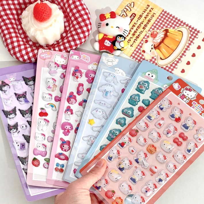 3D 입체스티커 산리오 키티 다꾸 폰꾸