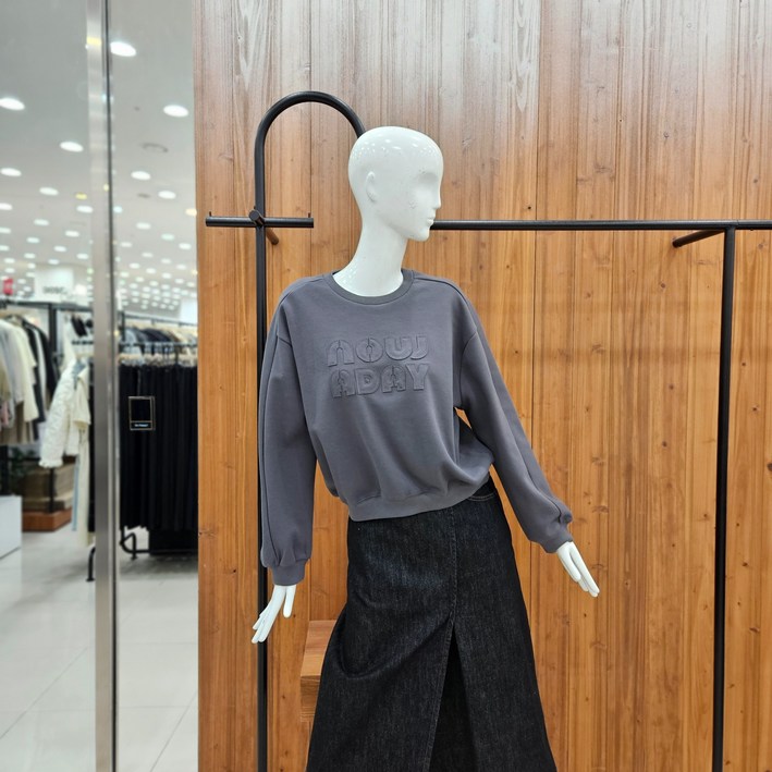 [백화점/아울렛] 지컷 레터링 패치 크루넥 맨투맨 7254440101 294597