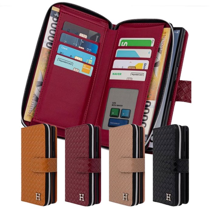 로마 지퍼 카드 지갑 다이어리 케이스 갤럭시S21 SMG991N