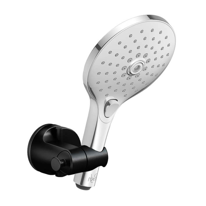 비바베이직 초강력 흡착식 샤워기 홀더 거치대, 블랙