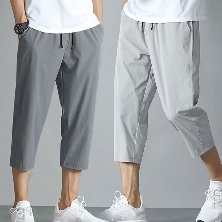 1+1 아이스 7부 밴딩팬츠 3color / 여름 냉감 밴딩 7부바지