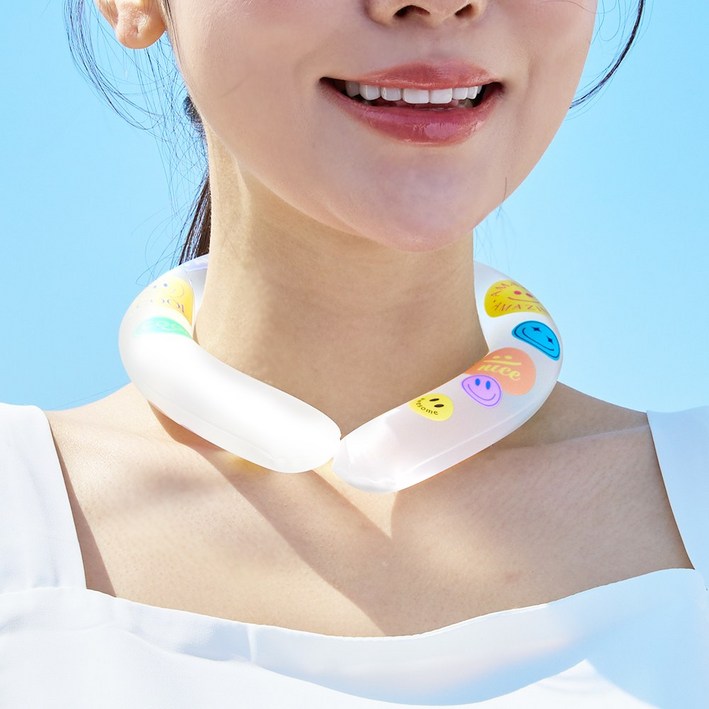블루필 넥쿨러 베이직 플러스, 스마일 패턴, 1개 블루필 넥쿨러 베이직 플러스, 스마일 패턴, 1개