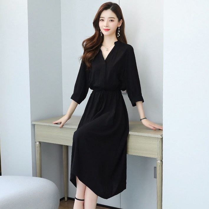 데일리스냅샷 가을 하객룩 V넥 빅사이즈 원피스 데일리스냅샷 가을 하객룩 V넥 빅사이즈 원피스