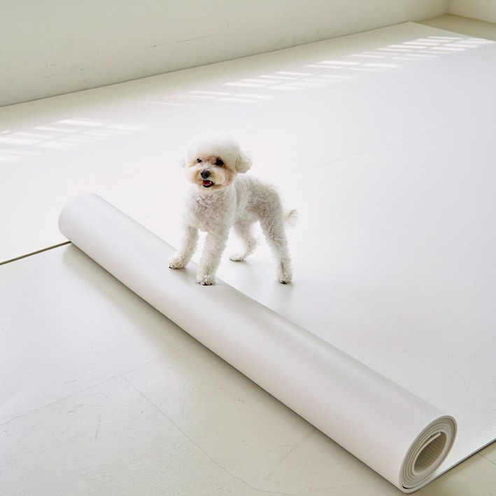이리로 양면 롤매트 강아지매트 미끄럼방지 애견 방수 거실 복도 셀프시공, 1개, 아이보리/베이지러그