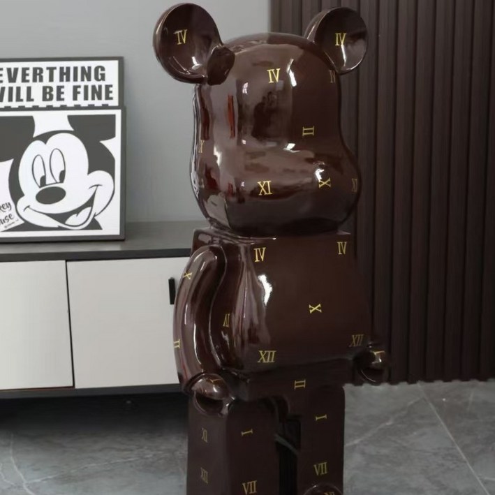 리틀보트 대형 베어브릭 인테리어 저금통, 갈색 알파벳