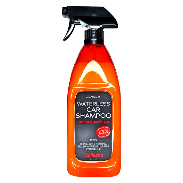 불스원 퍼스트 클래스 물없이 간편세차 세정제, 600ml, 3개