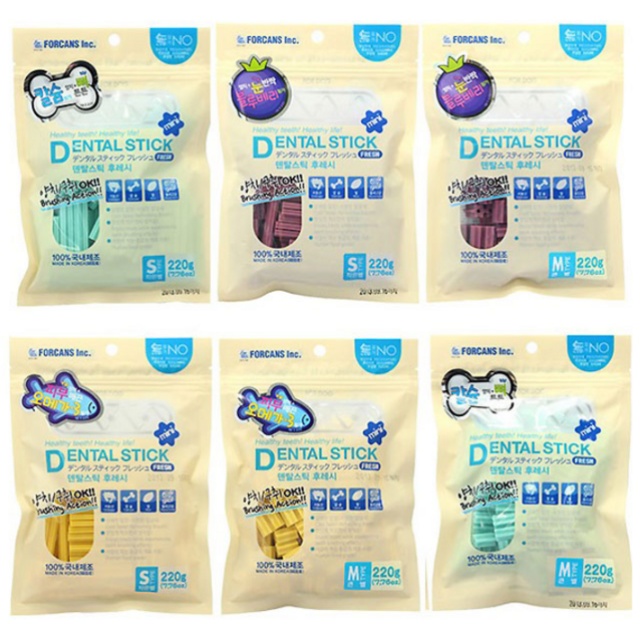[상세설명확인]포켄스 덴탈스틱 작은별 큰별 220g 6종 택1, 220g, 3개