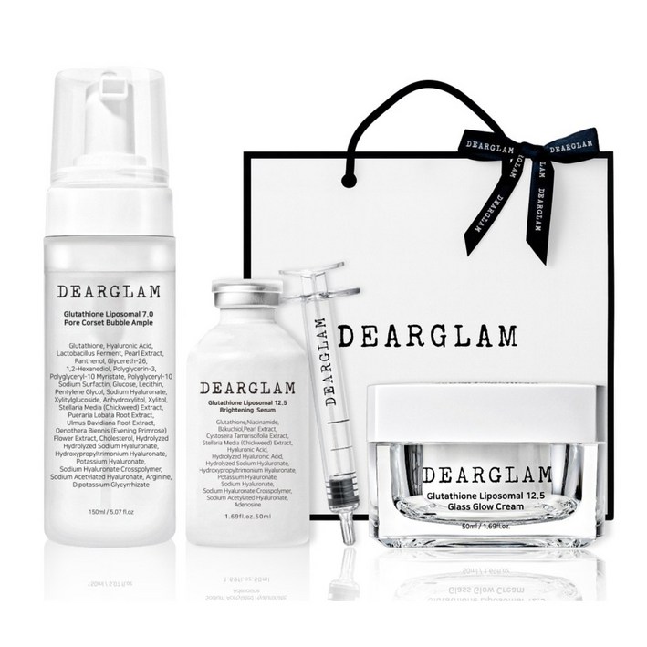 디어글램 크리스탈 물광 미백 3종 세트, 1세트