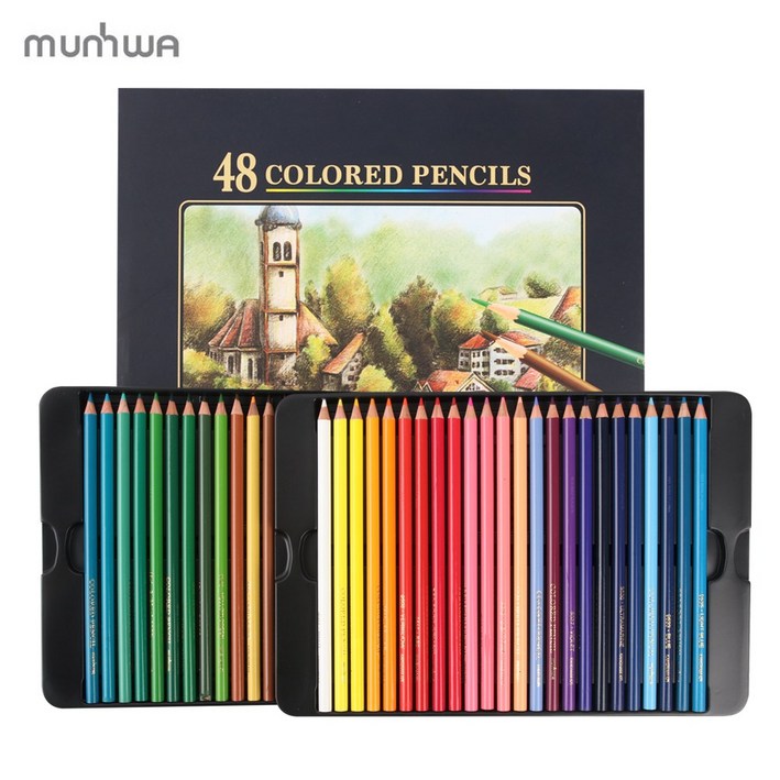 문화 48색 틴 색연필, 48색