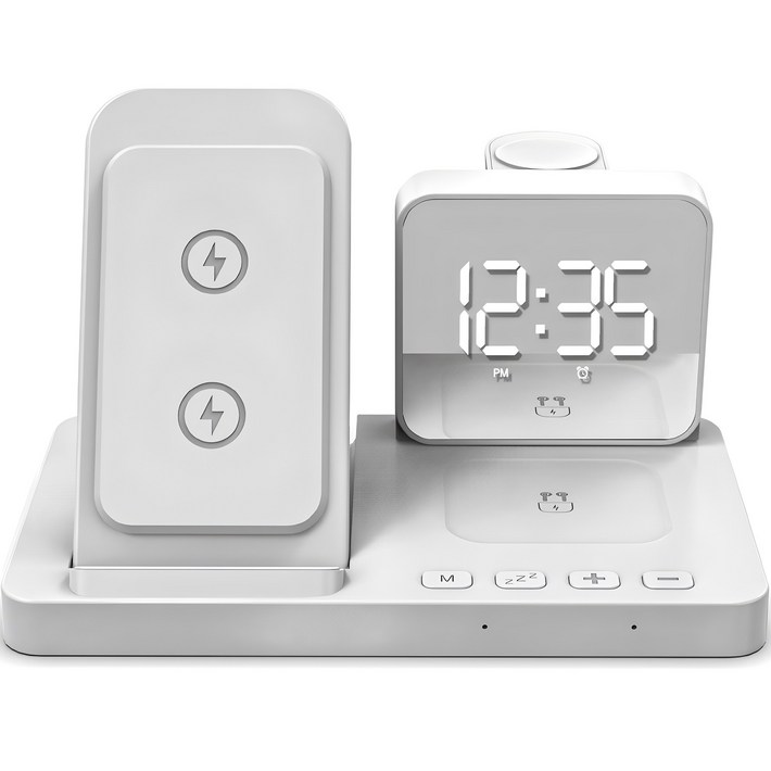 UM2 애플워치  갤럭시워치 4in1 고속 무선 충전기 탁상 알람시계