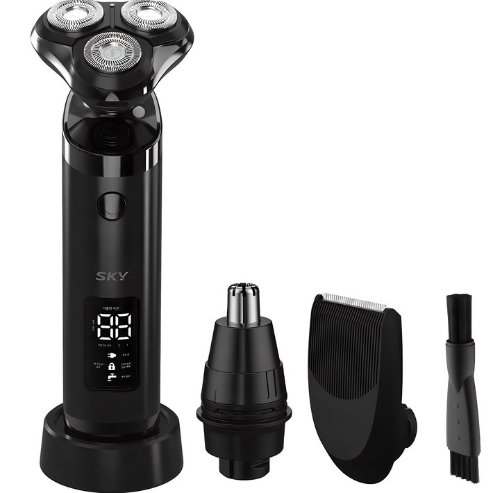 스카이 케어 SV100 충전식 전기면도기, SKYSV100, 나이트 블랙 스카이 케어 SV100 충전식 전기면도기, SKYSV100, 나이트 블랙
