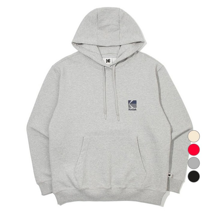 코닥어패럴 남녀공용 에센셜 빅로고 후드 티셔츠