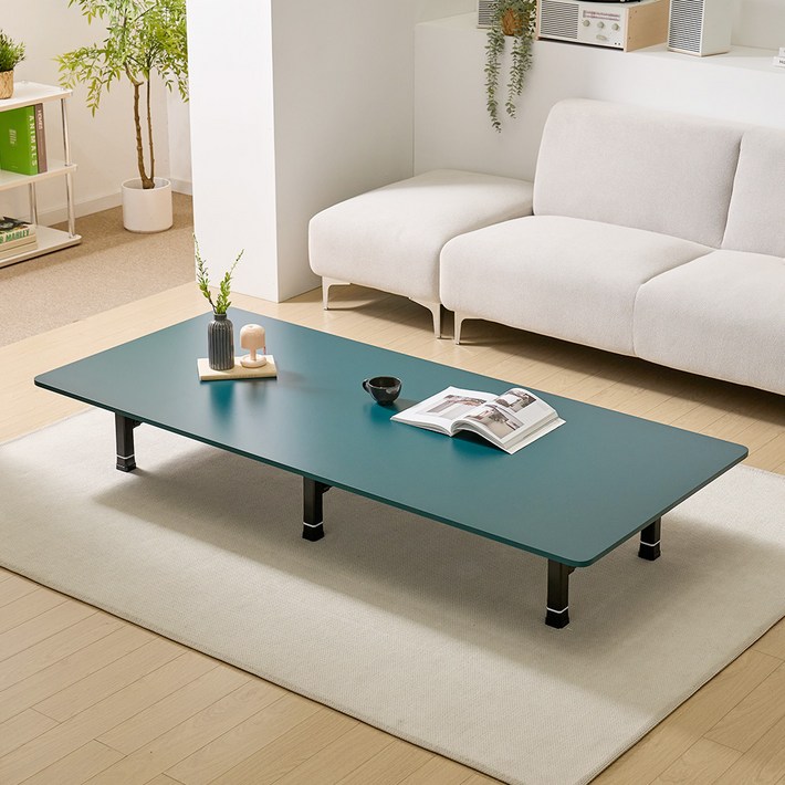 아이캔컴퍼니 국내생산 LPM 모모 폴딩 쌍다리 4단 높이조절 테이블 고객직접설치, 스모키올리브