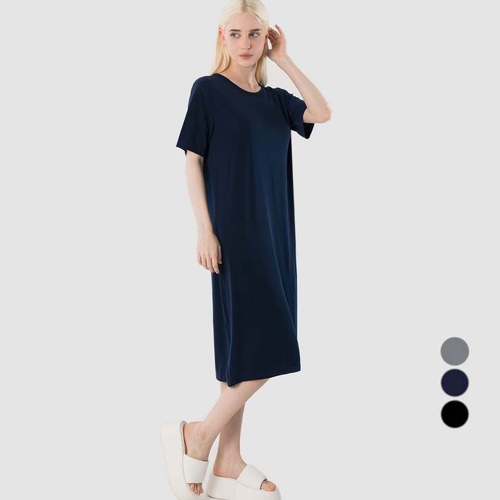 아르메데스 루즈핏 반팔 롱 원피스 AR314