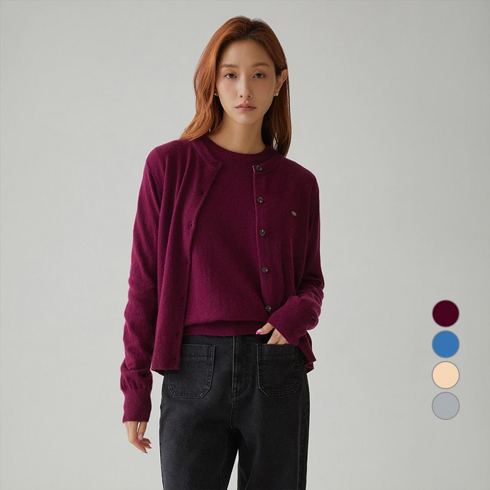 클라비스 여성용 촉감니트 울혼방 베이직 풀오버