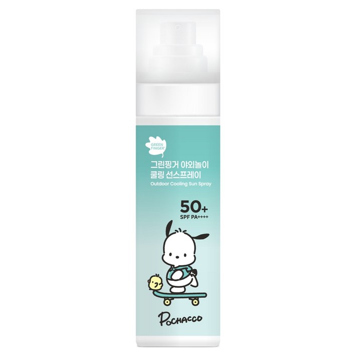 그린핑거 산리오 포차코 에디션 야외놀이 쿨링 선스프레이 SPF50 PA, 1개, 95ml